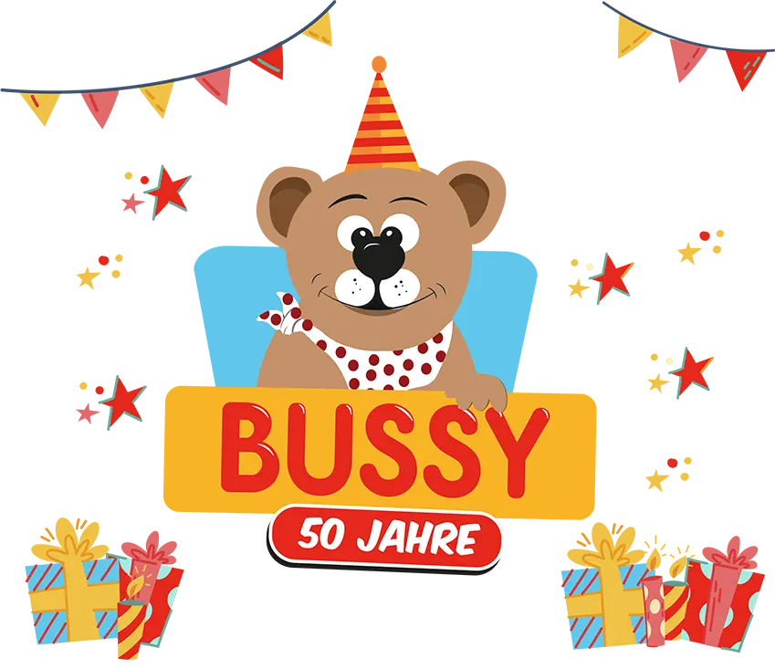 der Bussy Bär zum 50 jährigen Jubiläums